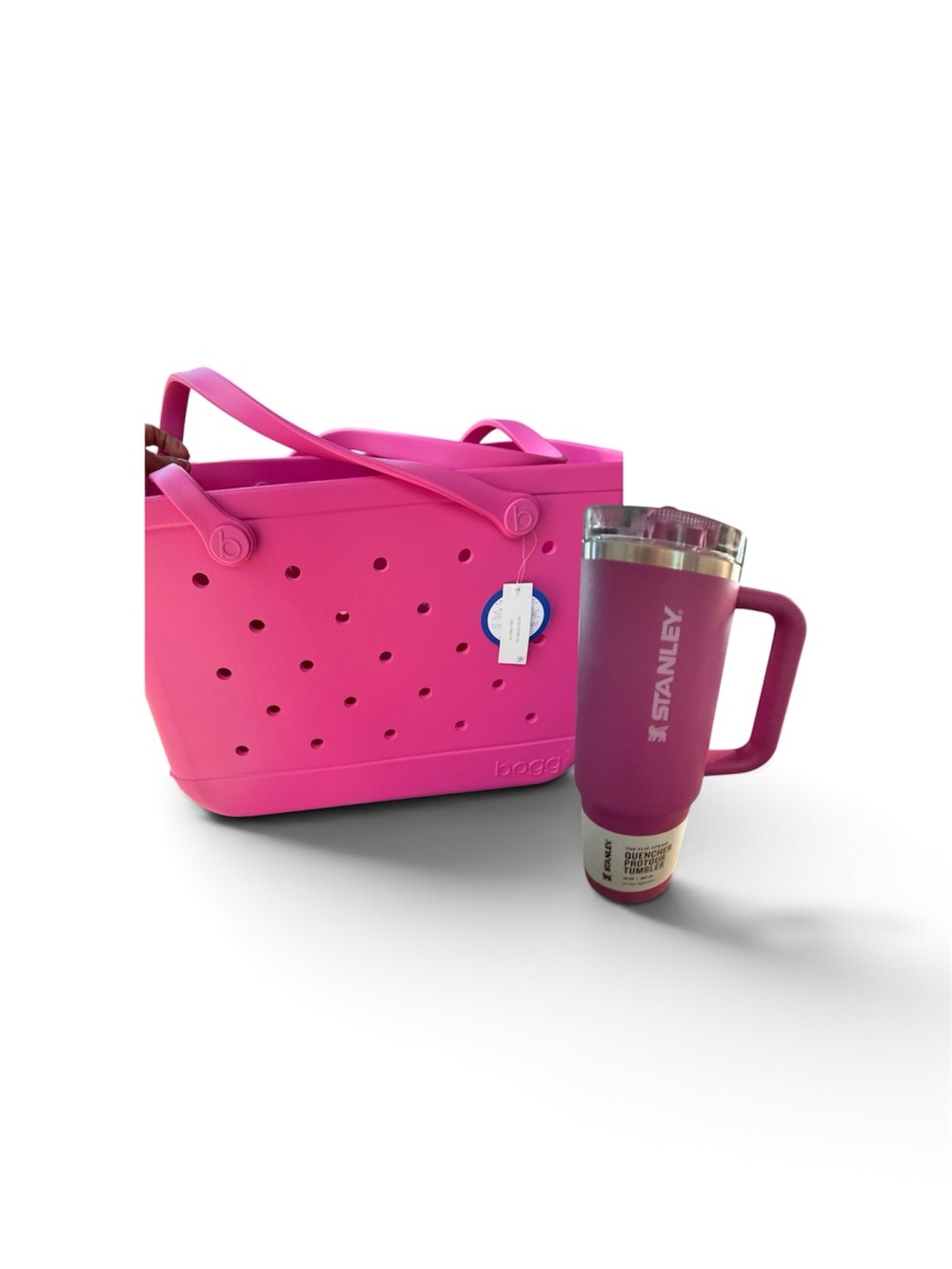 Bogg Bag Classic Tote in Hot Pink with Stanley